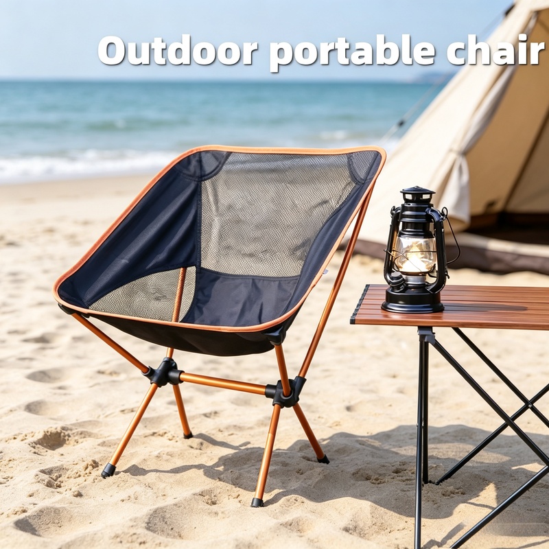 Outdoor Furniture Rocking Chair - Ultra-light Aluminum Alloy Moon Chair Camping