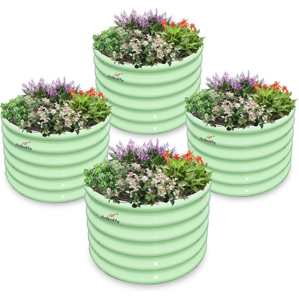 Planter Raised Metal - 4-Pack Mini Raised Garden Beds Outdoor