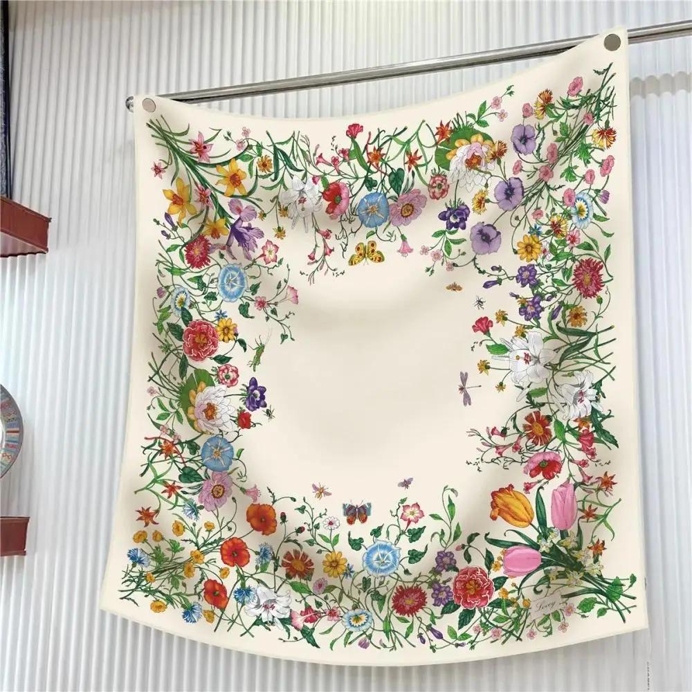 Outdoor Furniture Decor - New 90cm Scarf Flower Printing Women's