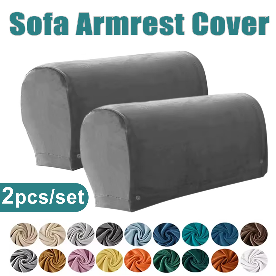 Outdoor Furniture Recliner Set - 2pcs/set Velvet Sofa Armchair Cover Anti-Slip