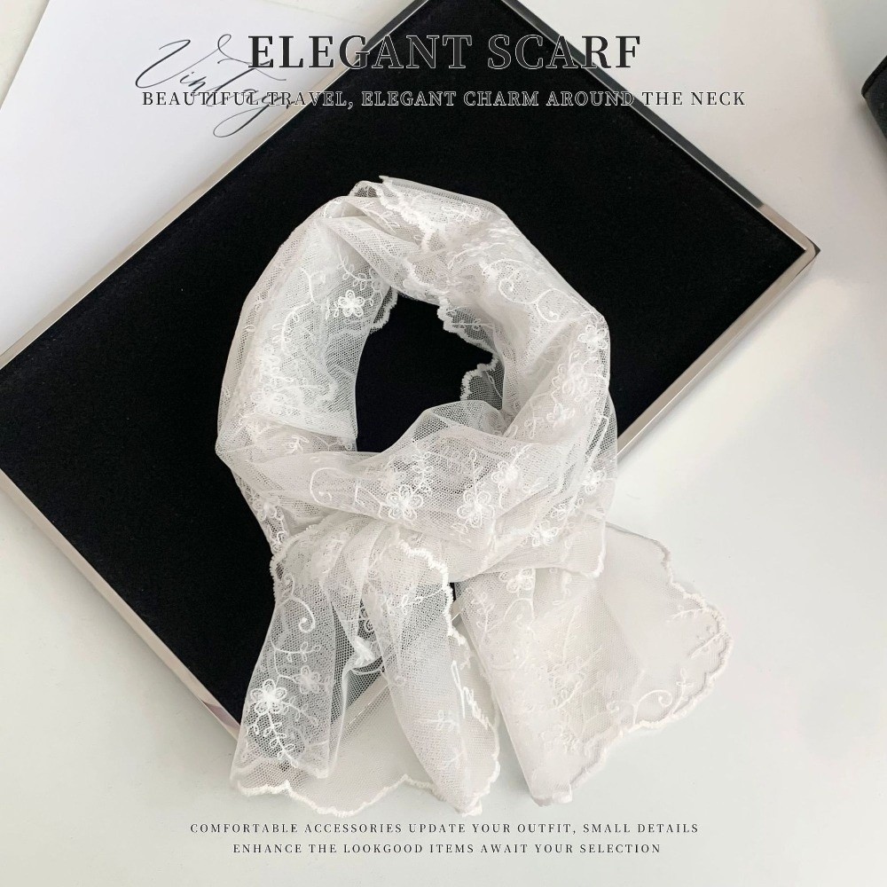 Fashion Long Lace Scarf Breath - Outdoor Furniture Decor ulasan dan harga