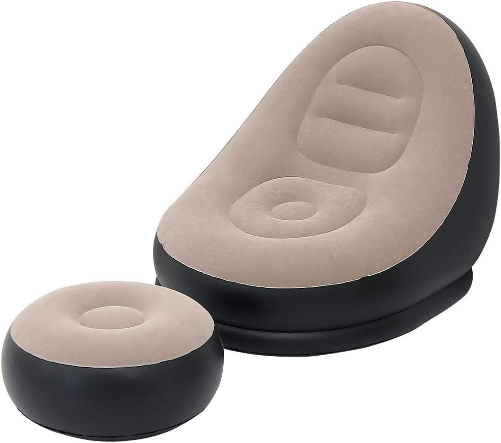 2Pcs Lazy Sofa Inflatable Chai - Outdoor Furniture Recliner Set ulasan dan harga