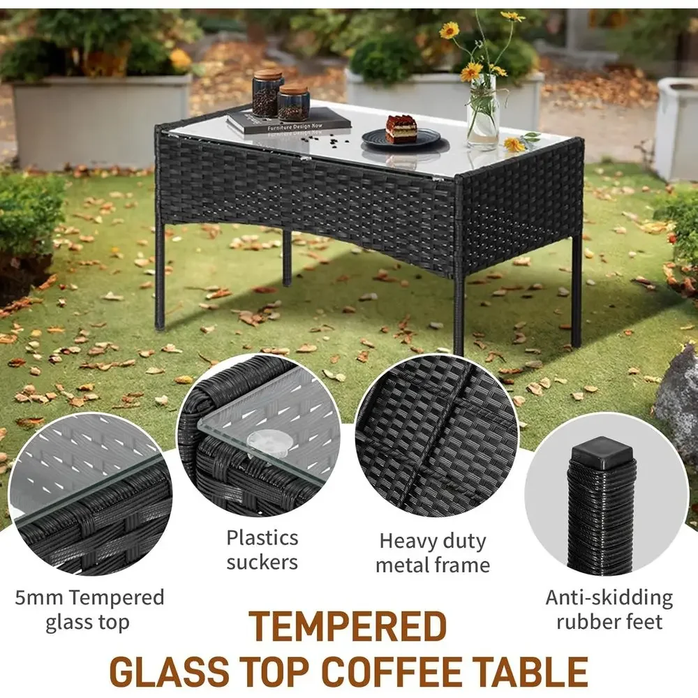 4-Piece Outdoor Patio Furnitur - Outdoor Furniture Loveseat ulasan dan harga