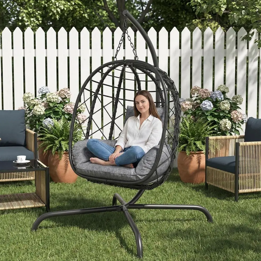 Wicker Hanging Egg Chair with  - Hanging Egg Chair ulasan dan harga