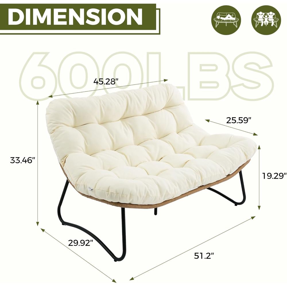 Outdoor Patio Loveseat, Boho L - Outdoor Furniture Loveseat ulasan dan harga