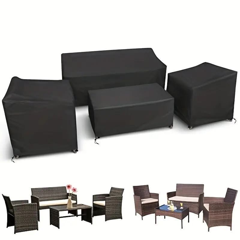 4pcs/Set Patio Furniture Cover - Outdoor Furniture Recliner Set ulasan dan harga