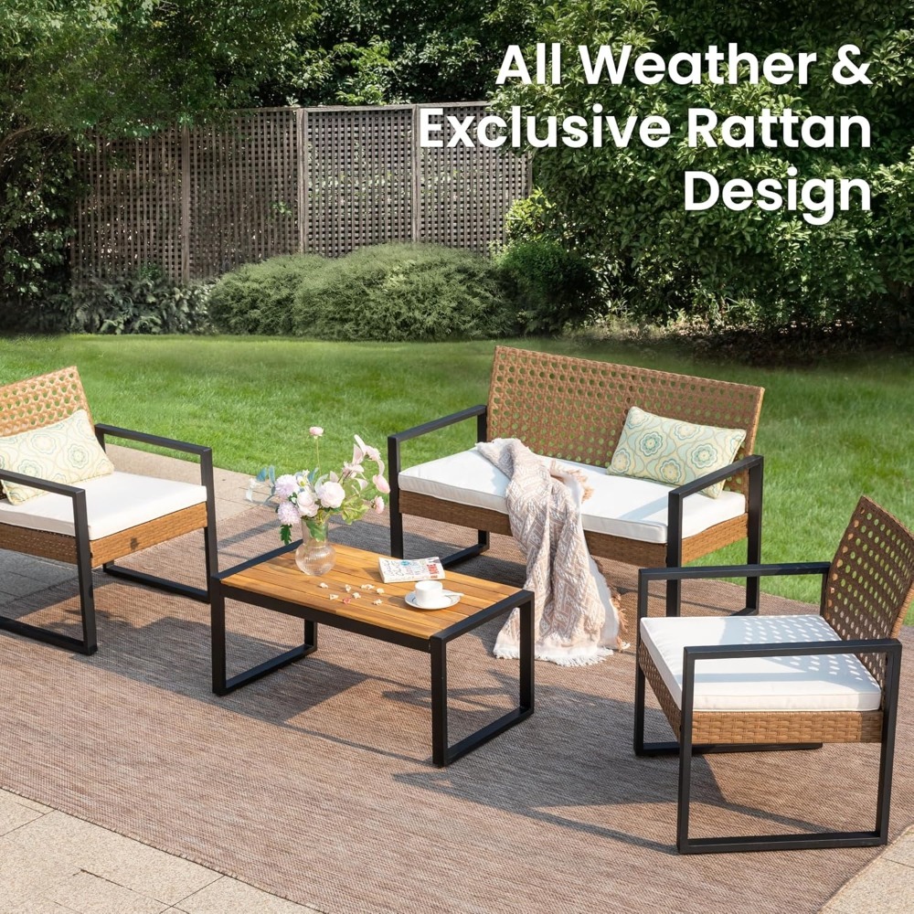 Patio Wicker Furniture Set for - Outdoor Furniture Loveseat ulasan dan harga