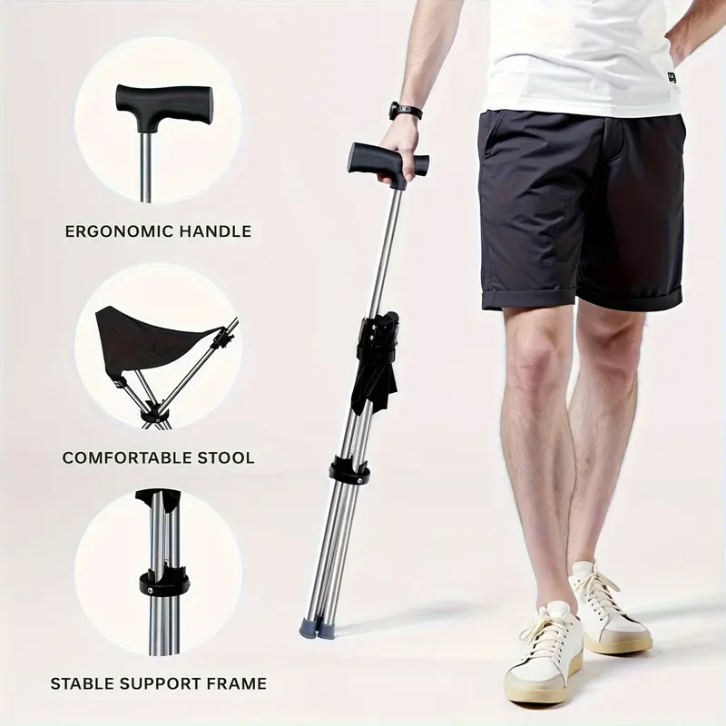 Foldable Walking Stick Chair A - Outdoor Furniture Rocking Chair ulasan dan harga