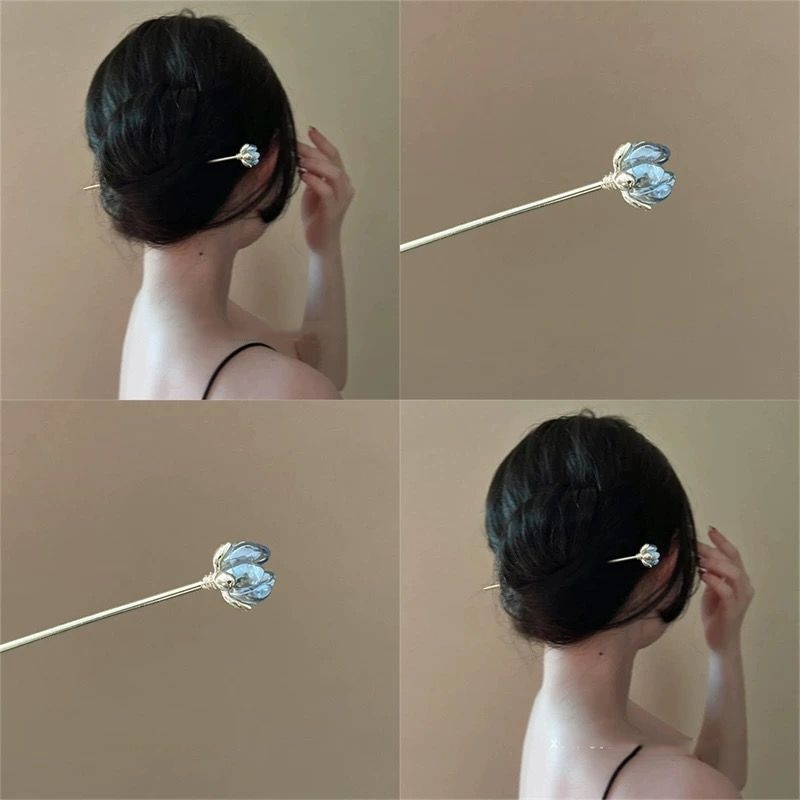 Blue Flower Hairpin, Daily Hai - Outdoor Furniture Decor ulasan dan harga