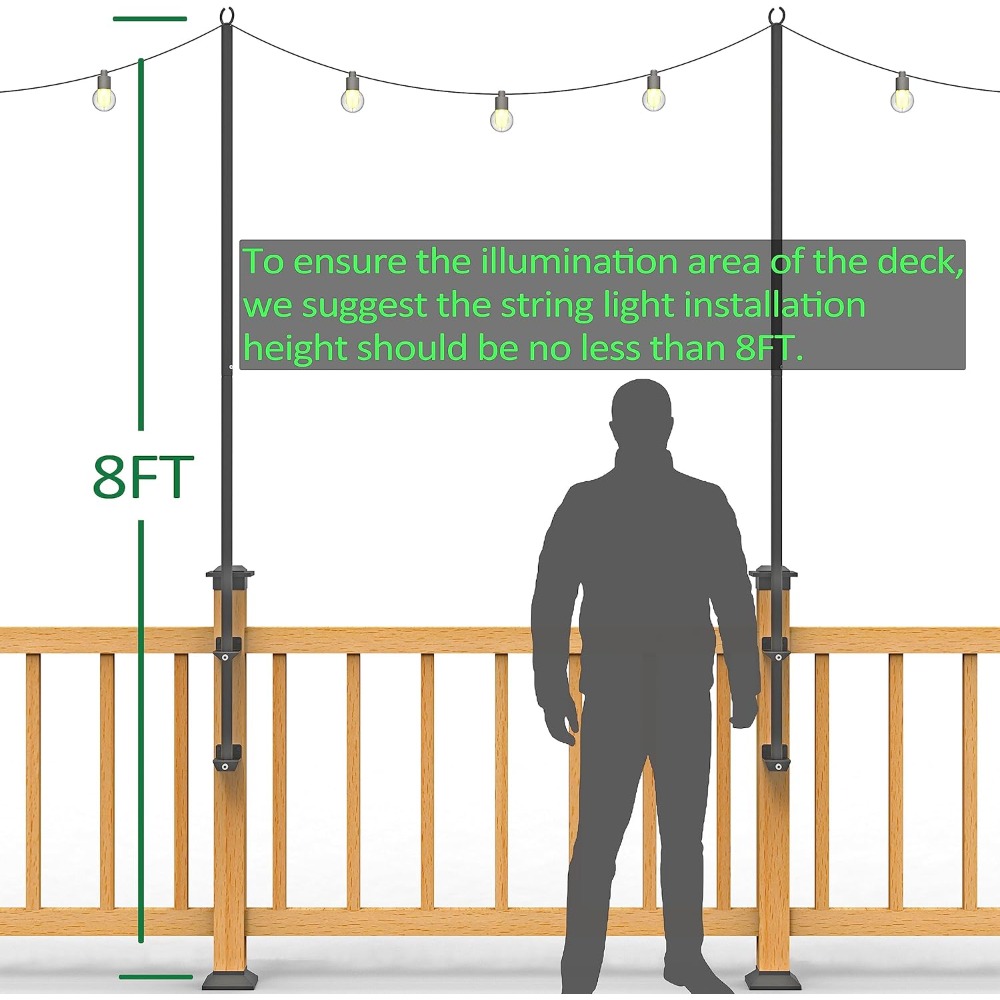 2 pack string light poles - st - Outdoor Furniture Set ulasan dan harga