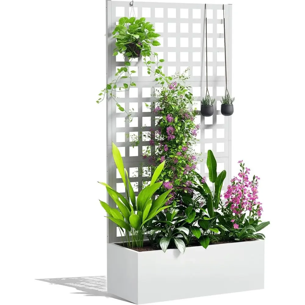 Raised Garden Bed with Trellis - Planter Raised Metal ulasan dan harga