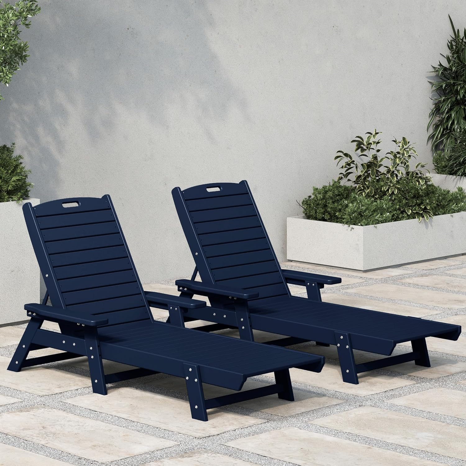 Malibu Poly Reclining Chaise L - Outdoor Furniture Lounge Set ulasan dan harga