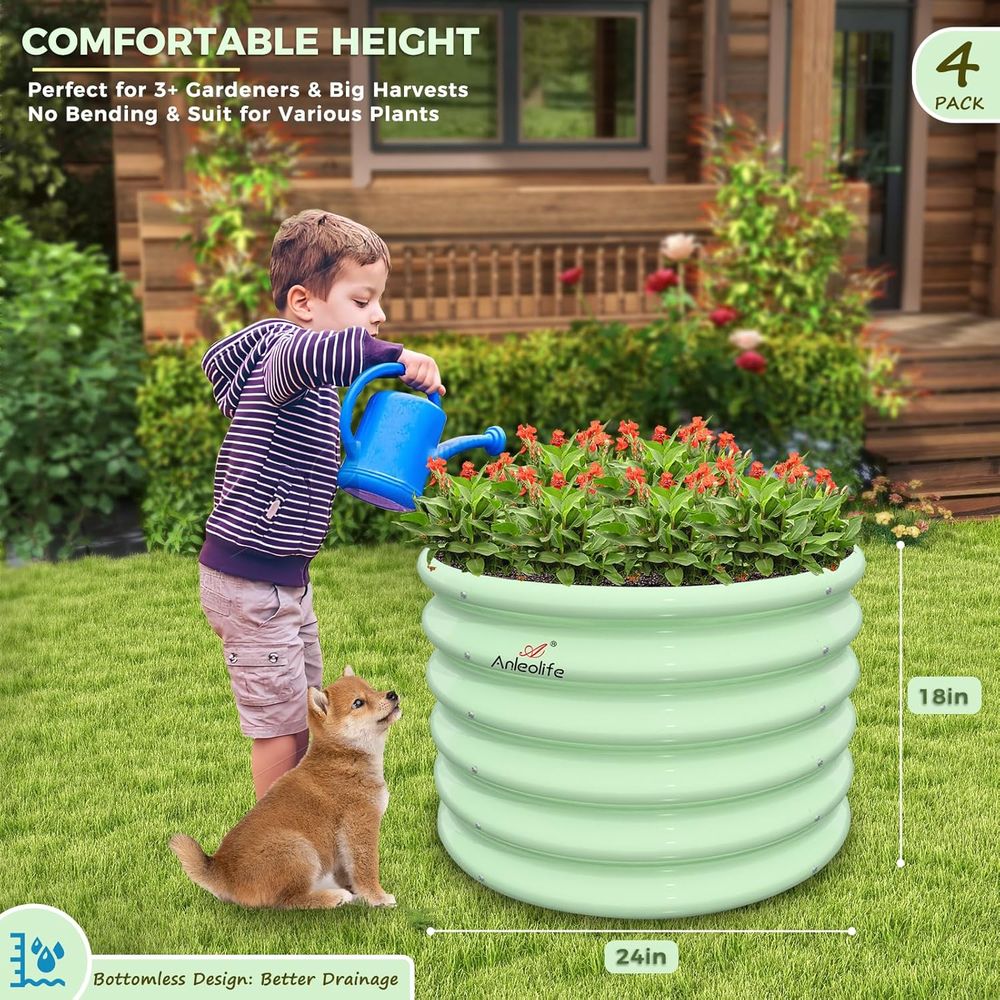 4-Pack Mini Raised Garden Beds - Planter Raised Metal ulasan dan harga