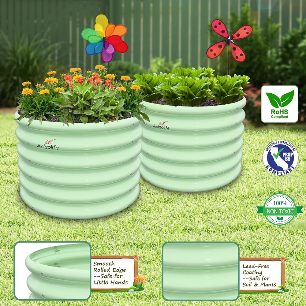4-Pack Mini Raised Garden Beds - Planter Raised Metal ulasan dan harga