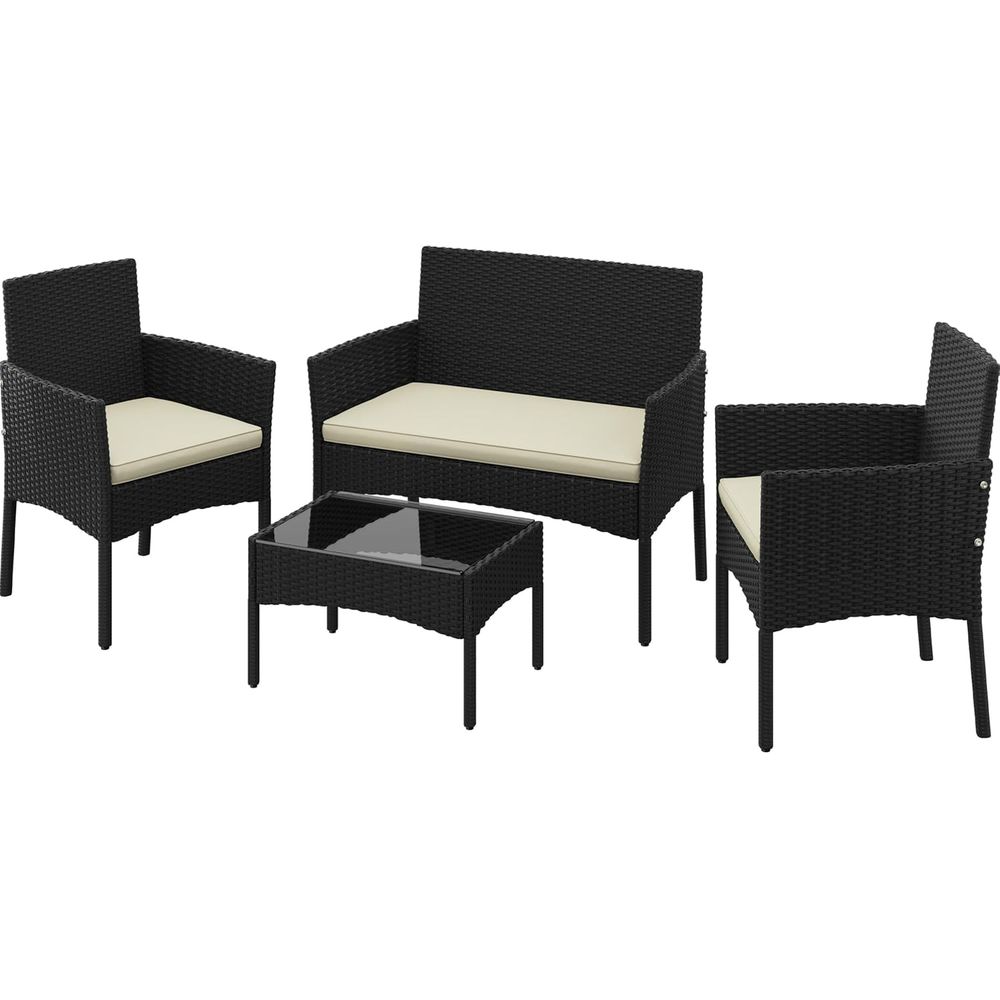 4-Piece Outdoor Patio Furnitur - Outdoor Furniture Loveseat ulasan dan harga