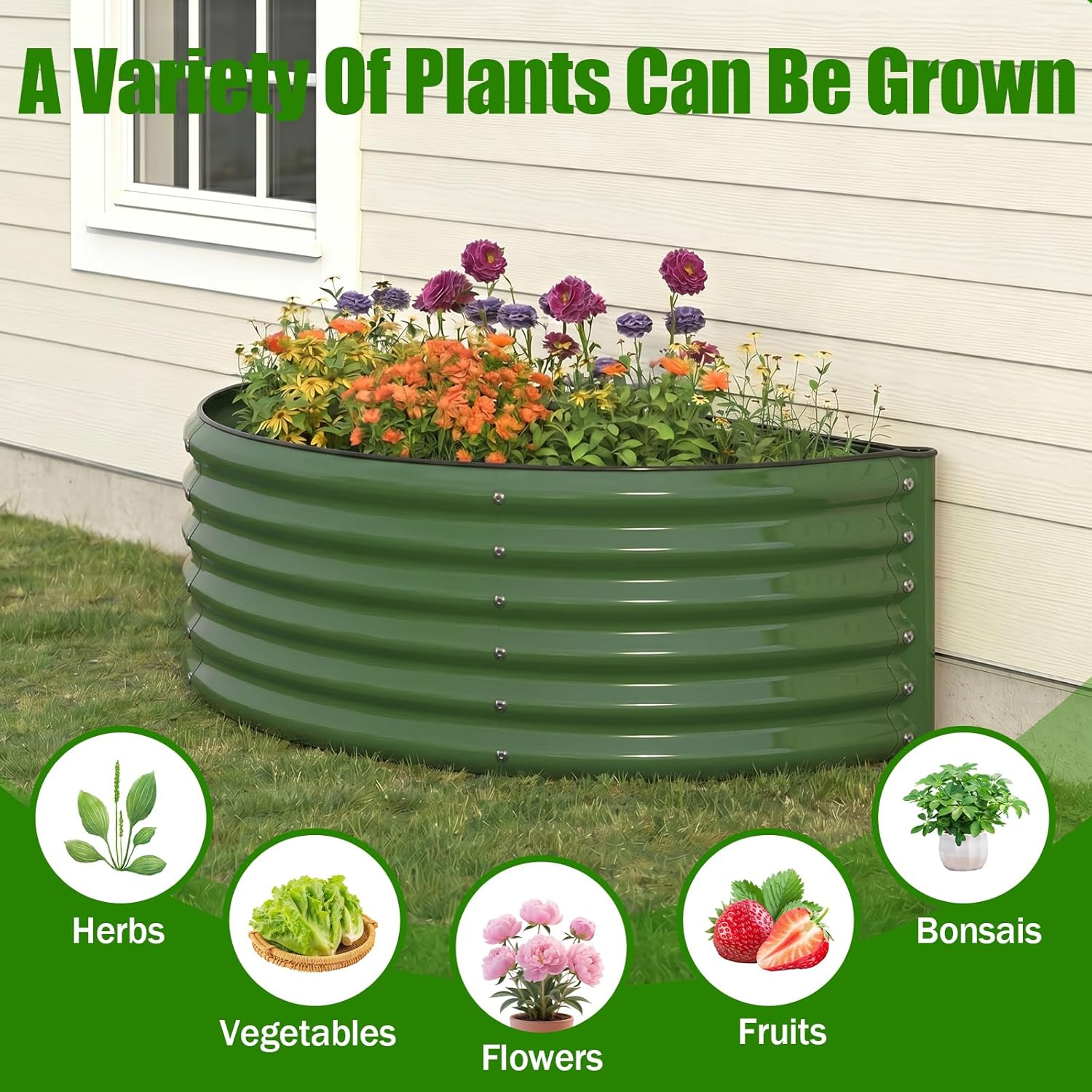 Galvanized Raised Garden Bed O - Planter Raised Metal ulasan dan harga