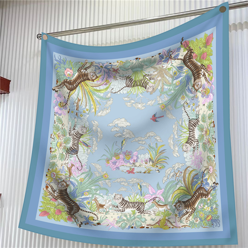 New 90cm Scarf Flower Printing - Outdoor Furniture Decor ulasan dan harga