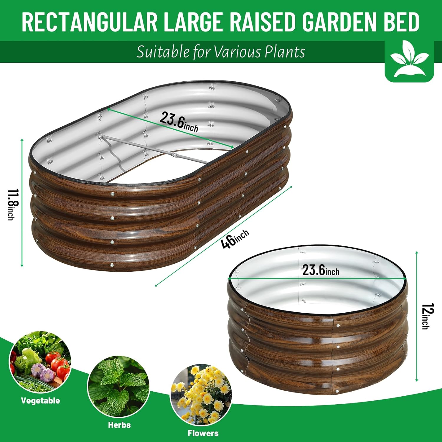 3-Pack Galvanized Steel Raised - Planter Raised Metal ulasan dan harga