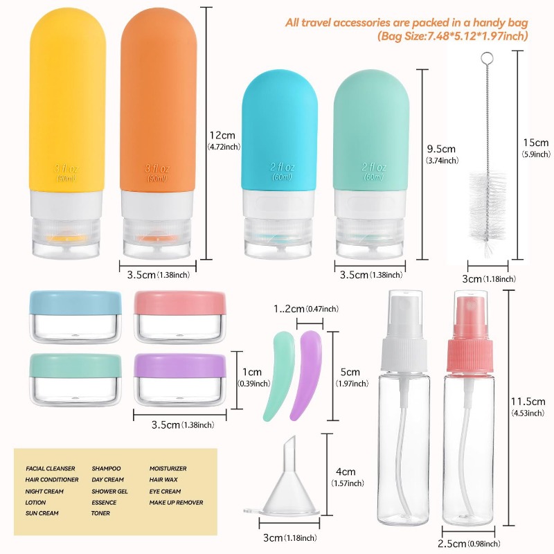 Leak Proof Travel Bottles Set  - Outdoor Furniture Set ulasan dan harga