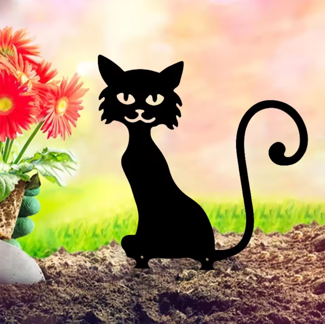 Charming Black Furry Kitten Me - Outdoor Furniture Decor ulasan dan harga