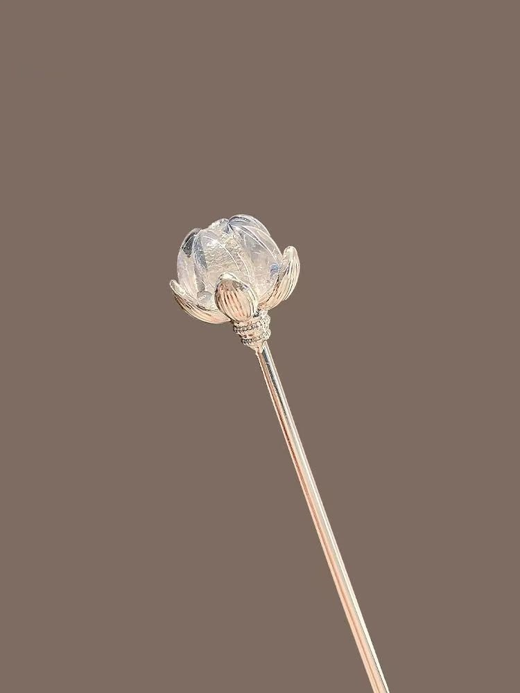 Crystal Lotus Hairpin for Wome - Outdoor Furniture Decor ulasan dan harga