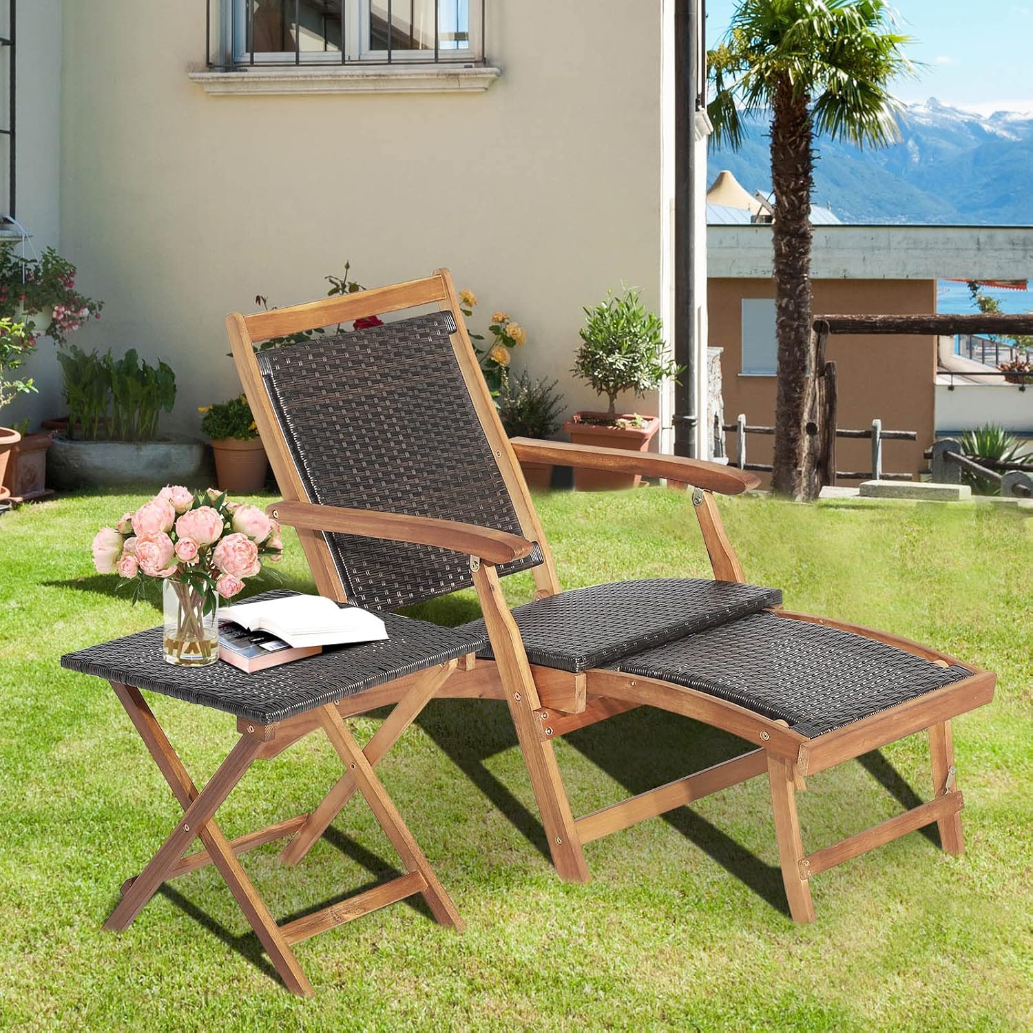 Foldable Outdoor Patio Lounge  - Outdoor Furniture Recliner Set ulasan dan harga
