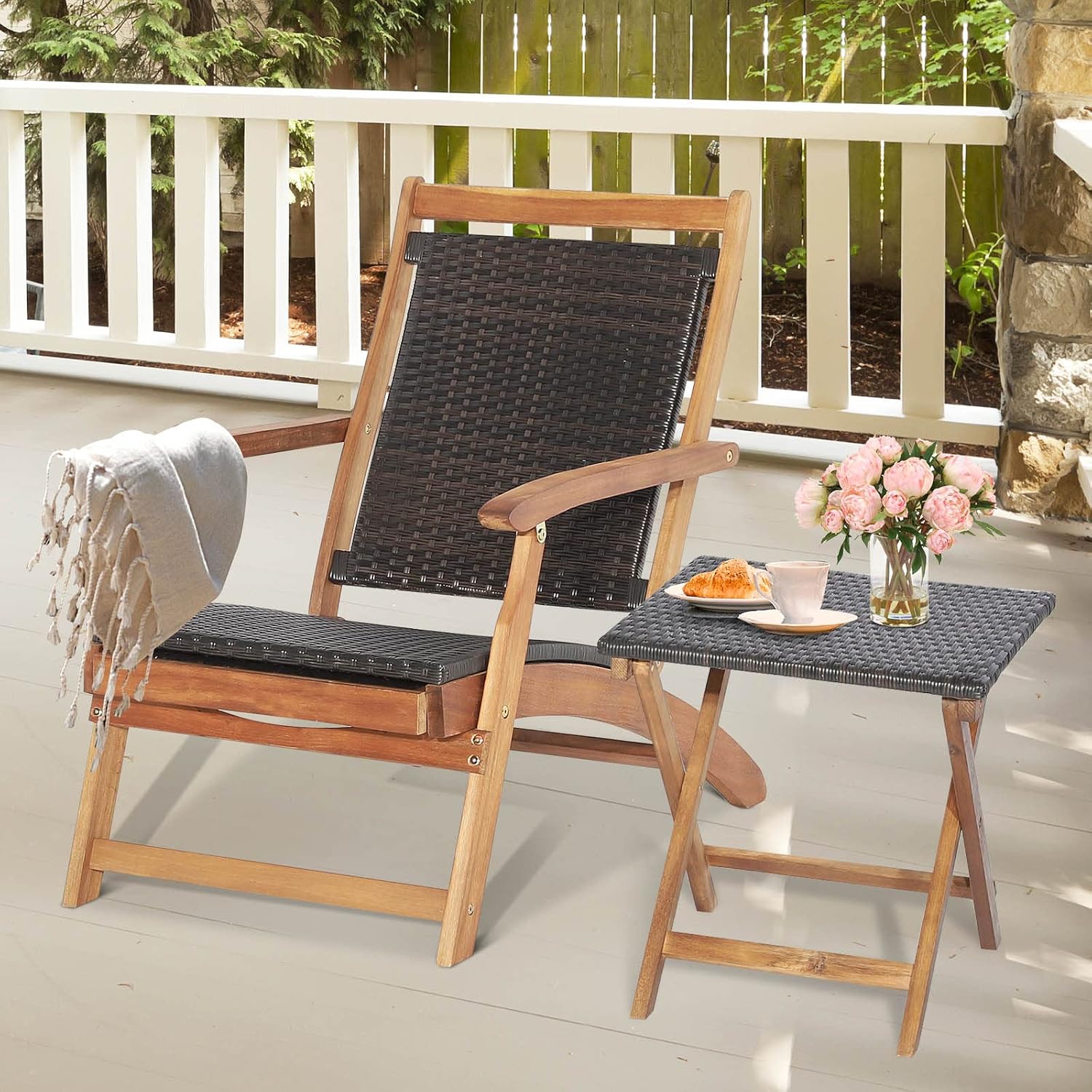 Foldable Outdoor Patio Lounge  - Outdoor Furniture Recliner Set ulasan dan harga