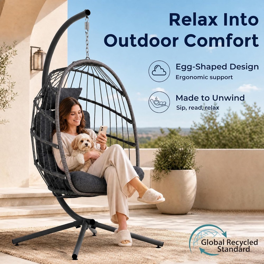 Outdoor Egg Chair with Stand,  - Hanging Egg Chair ulasan dan harga