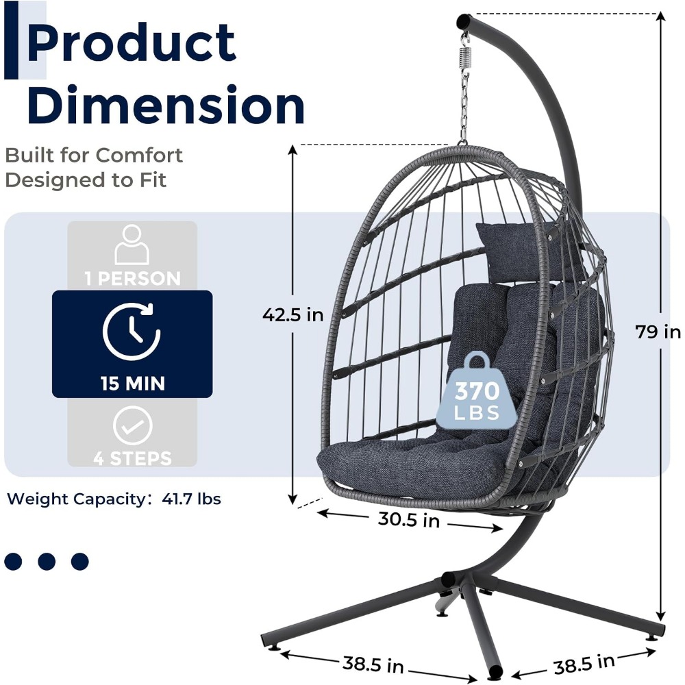 Outdoor Egg Chair with Stand,  - Hanging Egg Chair ulasan dan harga